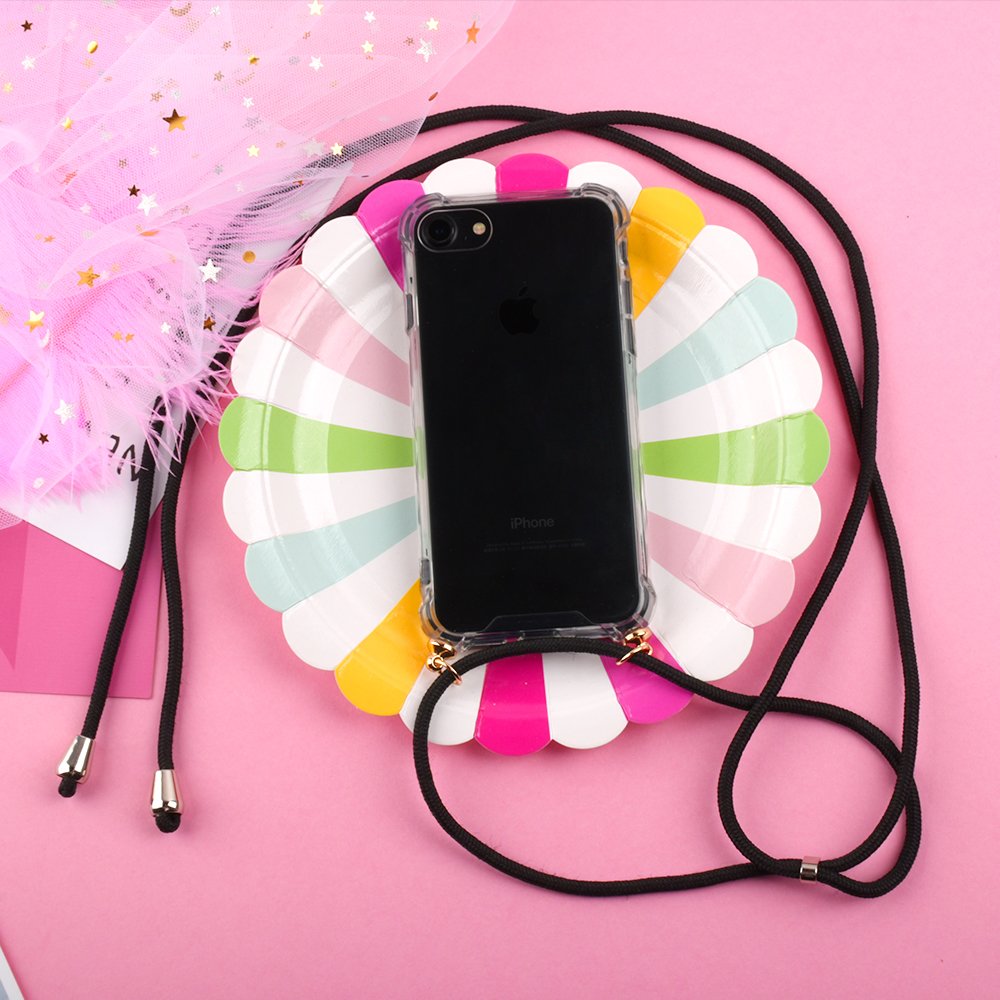 Capa para corda gel TPU capa para bolsa de ar com cordão para Huawei P Smart 2019 transparente