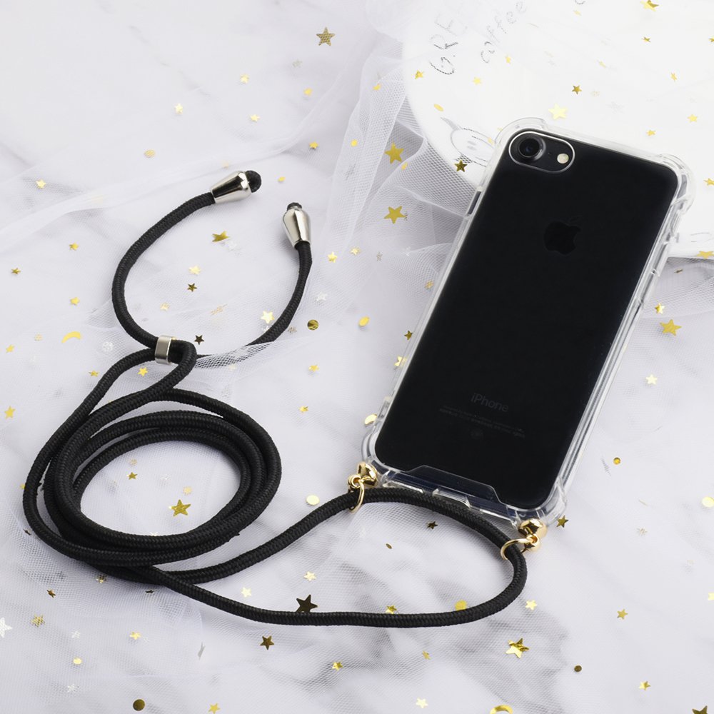 Capa de bolsa de gel TPU de gel para corda capa de bolsa com cordão para Xiaomi Redmi Note 7 transparente