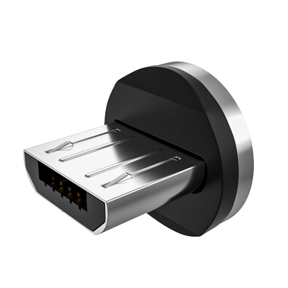 Adaptador de plugue para cabo USB magnético micro USB prata