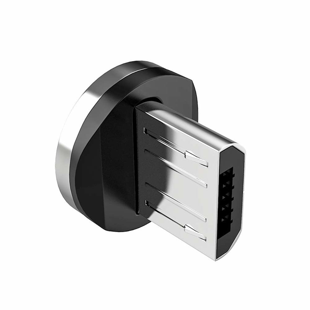 Adaptador de plugue para cabo USB magnético micro USB prata