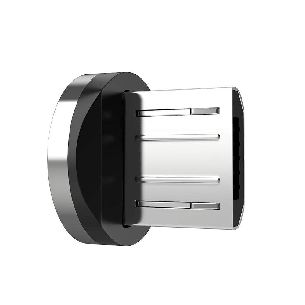 Adaptador de plugue para cabo USB magnético micro USB prata