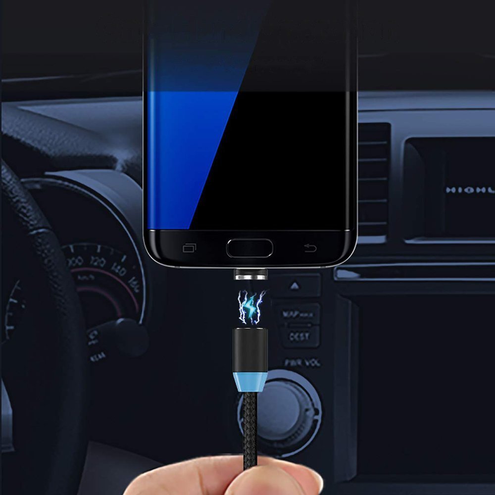 Adaptador de plugue para cabo USB magnético micro USB prata