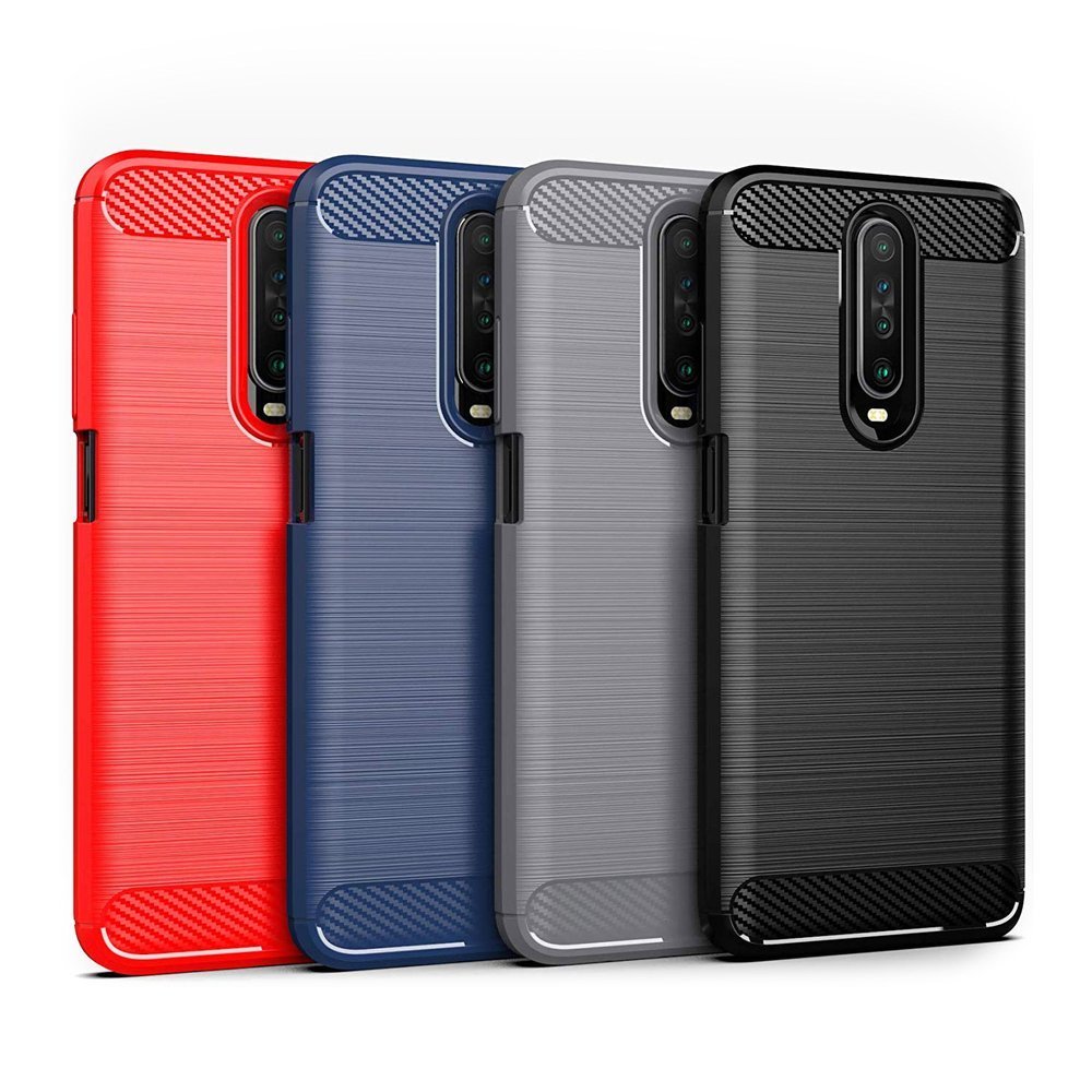 Capa carbono Capa flexível de TPU para Xiaomi Redmi K30 preta