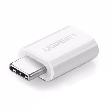 Adaptador Ugren micro USB para USB Tipo-C branco (30154)