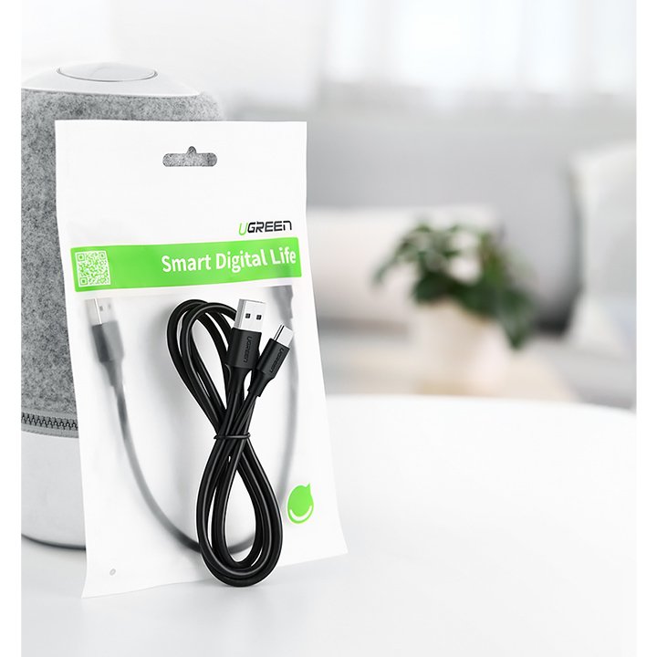 USB Ugreen - cabo USB Tipo-C 2 A 2m preto (60118)
