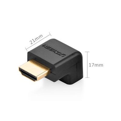 Adaptador de ângulo inferior Ugreen HDMI preto (20109)