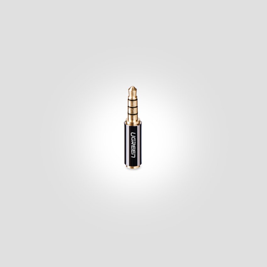 Adaptador Ugreen de micro jack de 25 mm (fêmea) para mini jack de 35 mm (macho) preto (20502)