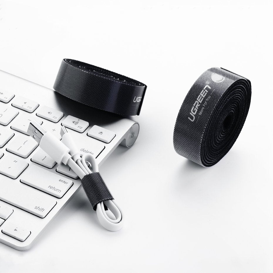 Organizador de cabo Ugreen com alças de velcro 2m preto (40354)