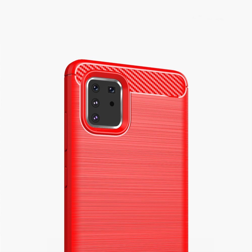 Capa carbono Capa flexível de TPU para Samsung Galaxy Note 10 Lite preta