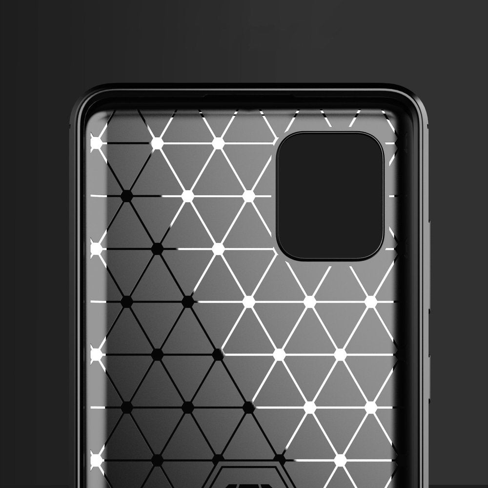 Capa carbono Capa flexível de TPU para Samsung Galaxy Note 10 Lite azul