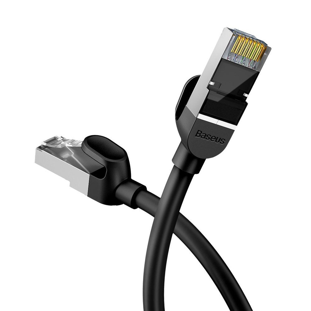 Cabo de patchcord Ethernet Baseus RJ45 Cat 6 UTP 1000 Mbps 1 m preto (PCWL-G01)