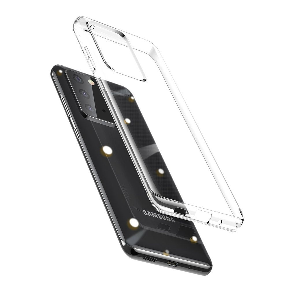Baseus Simple Series Case Capa de TPU de gel transparente para Samsung Galaxy S20 transparente (ARSAS20-02)