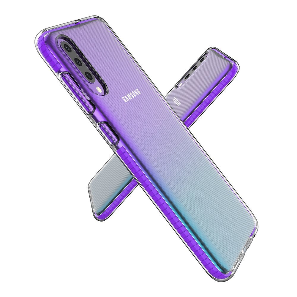 Capa protetora de gel de TPU transparente com moldura colorida para Samsung Galaxy A50s - Galaxy A50 - Galaxy A30s preto