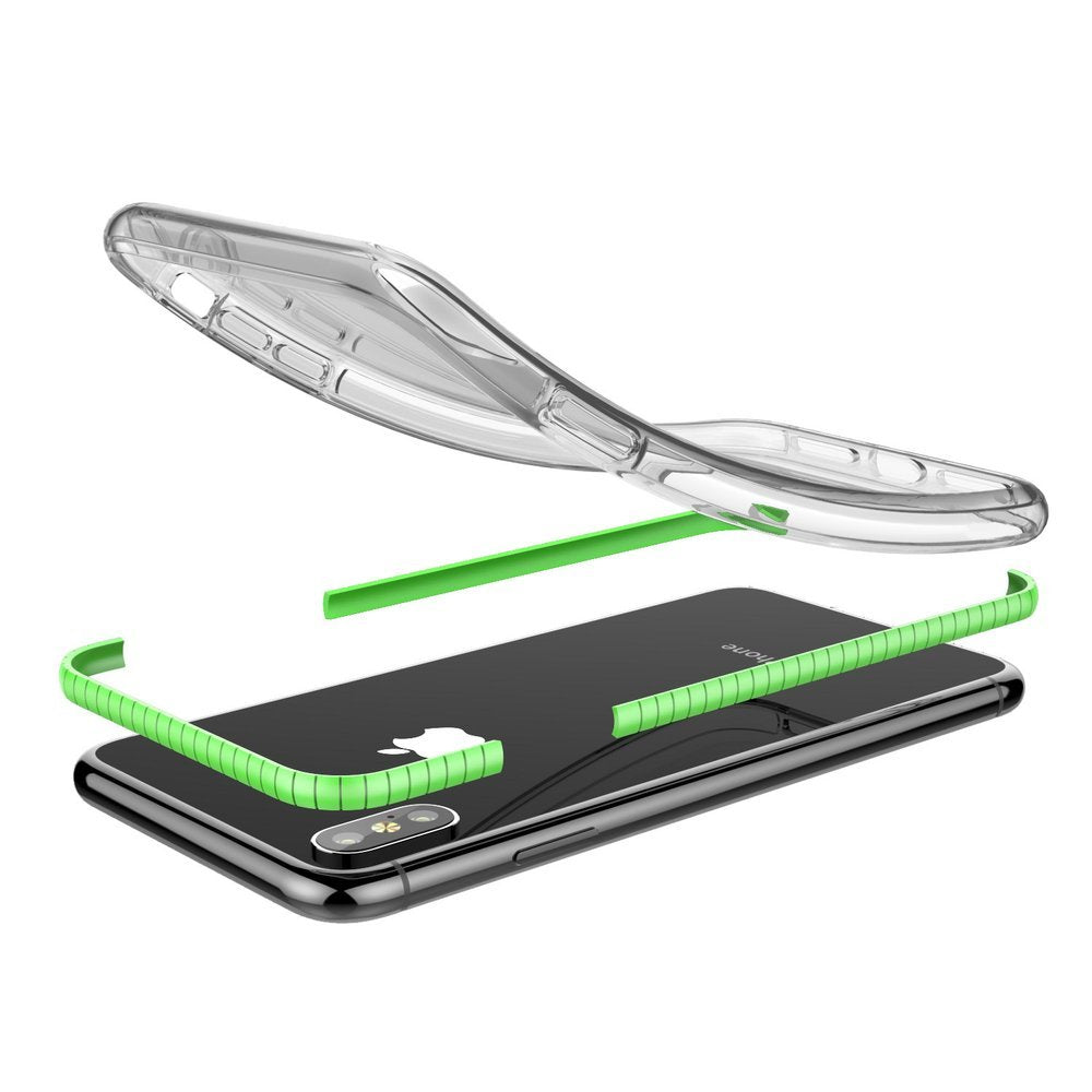 Capa protetora de gel TPU transparente com moldura colorida para Huawei P30 Lite preto
