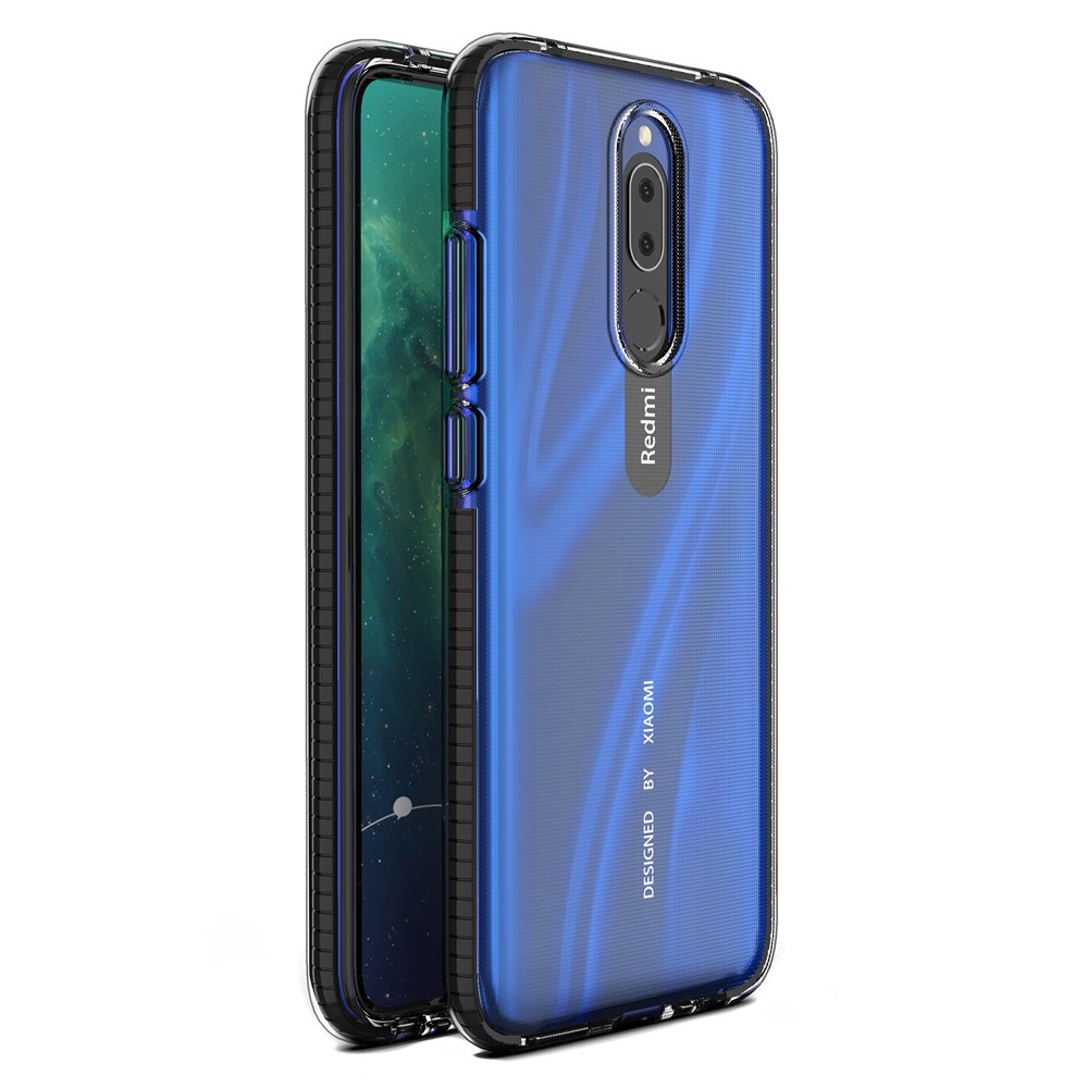 Capa protetora de gel de TPU transparente com moldura colorida para Xiaomi Redmi 8A - Xiaomi Redmi 8 preto