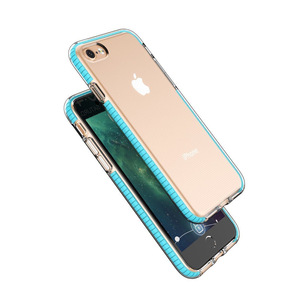 Capa protetora de gel TPU transparente com moldura colorida para iPhone SE 2020 - iPhone 8 - iPhone 7 mint