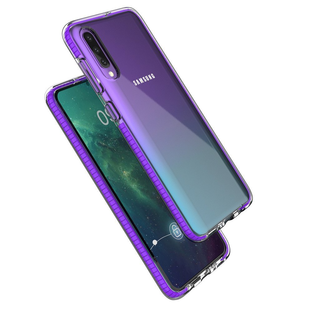 Capa protetora de gel de TPU transparente com moldura colorida para Samsung Galaxy A50s - Galaxy A50 - Galaxy A30s mint