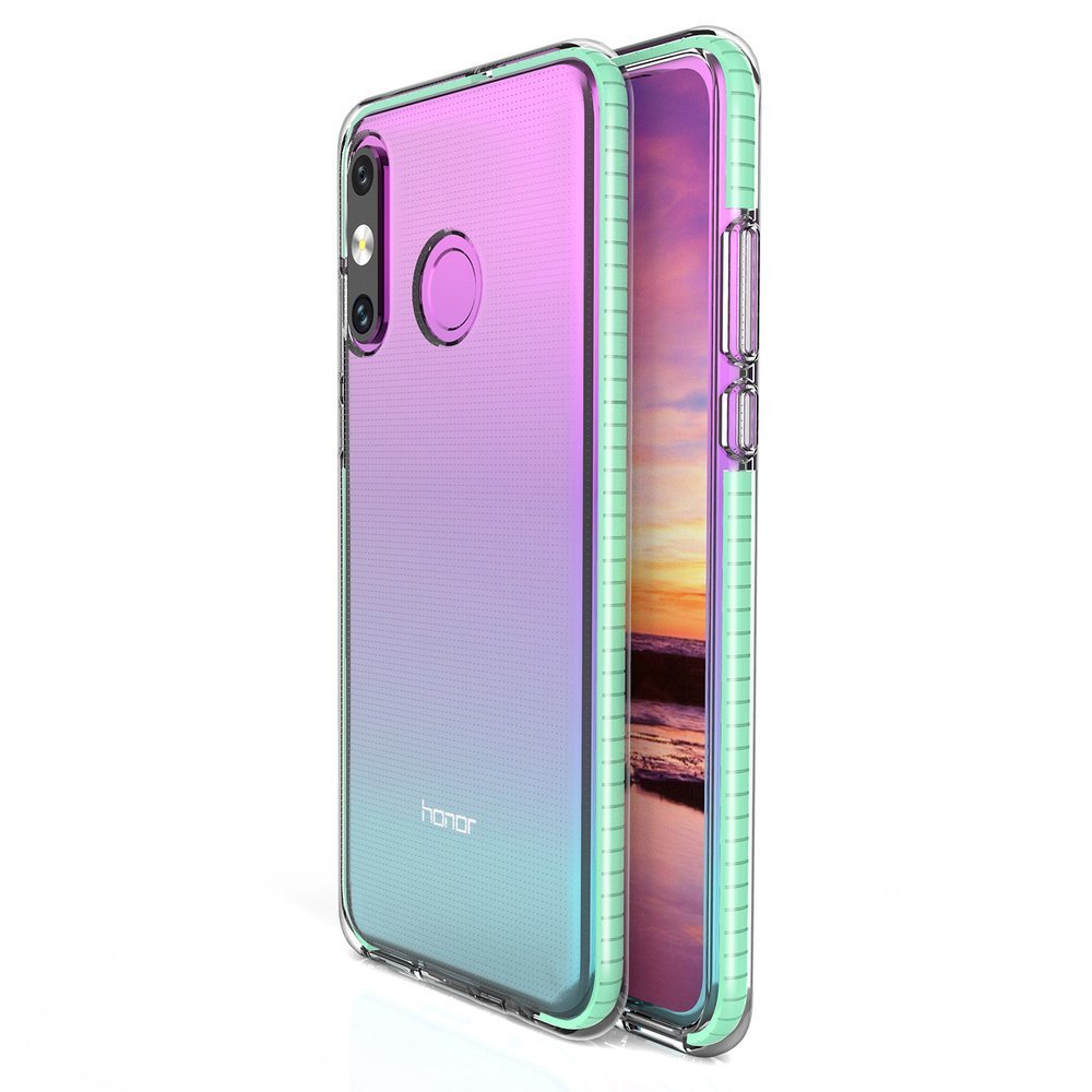 Capa protetora de gel de TPU transparente com moldura colorida para Huawei P30 Lite mint