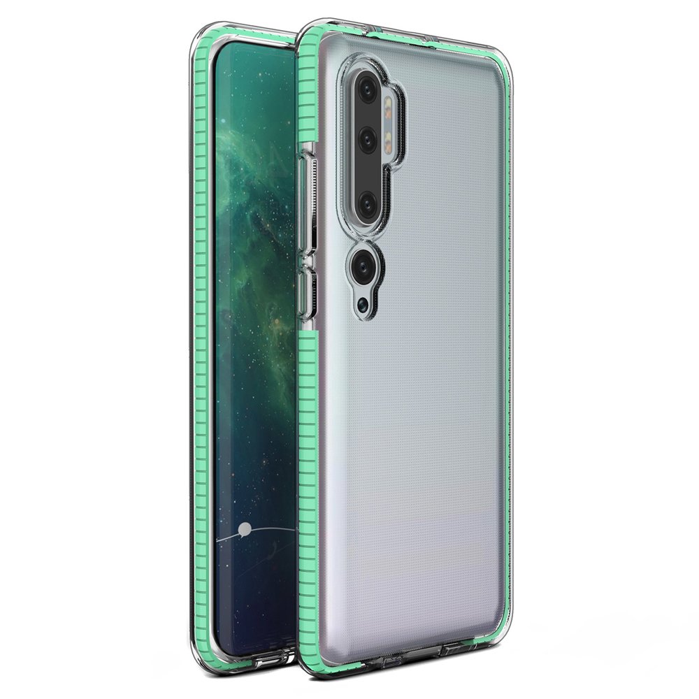Capa protetora de gel de TPU transparente com moldura colorida para Xiaomi Mi Note 10 - Mi Note 10 Pro - Mi CC9 Pro mint
