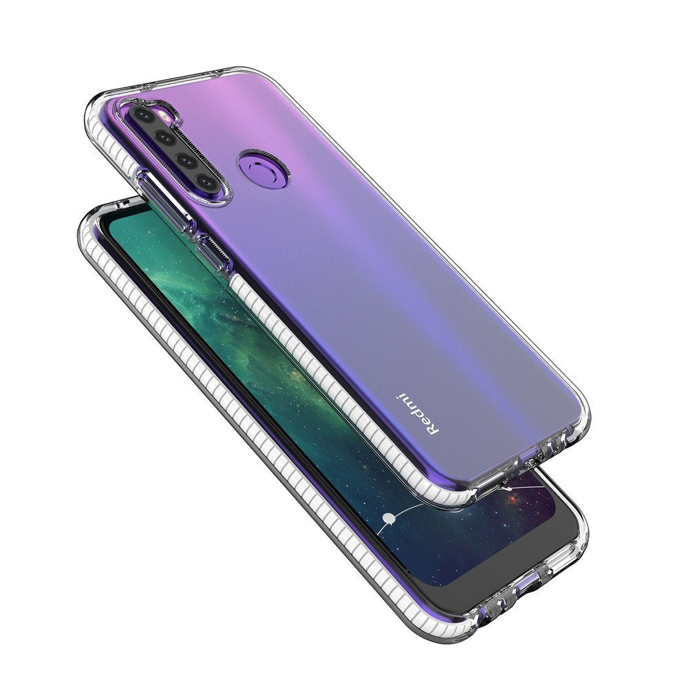 Capa protetora de gel TPU transparente com moldura colorida para Xiaomi Redmi Note 8T mint