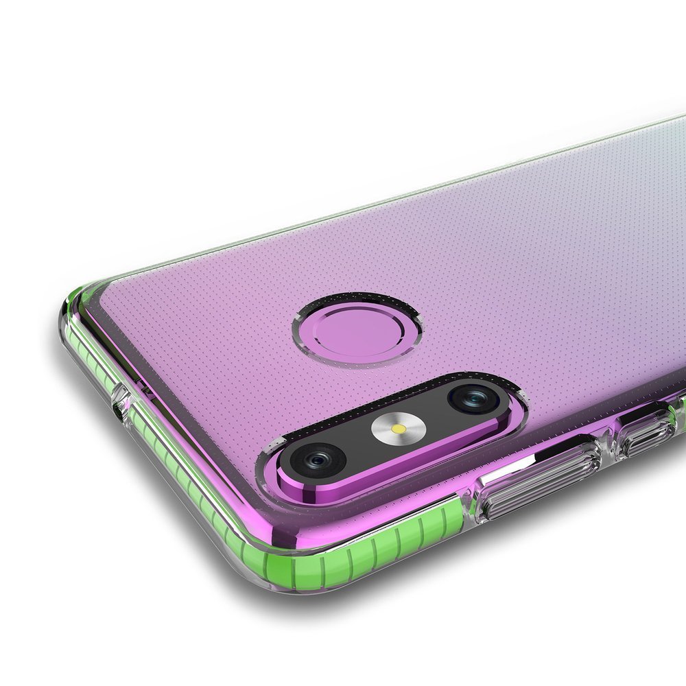 Capa protetora de gel TPU transparente com moldura colorida para Huawei P30 Lite azul escuro
