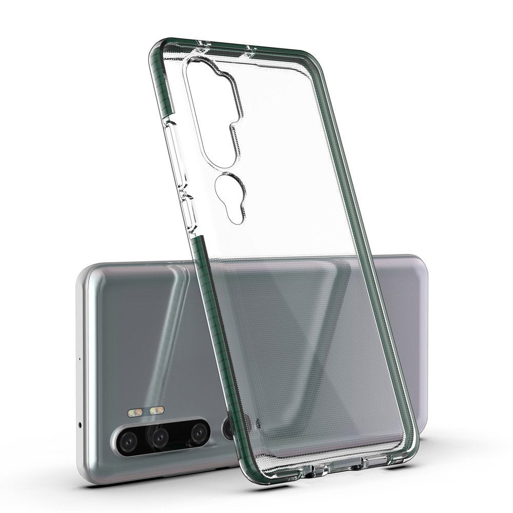 Capa protetora de gel de TPU transparente com moldura colorida para Xiaomi Mi Note 10 - Mi Note 10 Pro - Mi CC9 Pro azul escuro