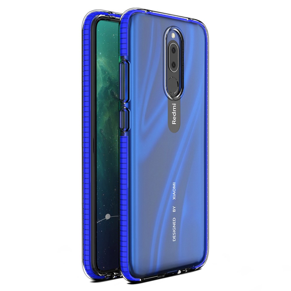 Capa protetora de gel de TPU transparente com moldura colorida para Xiaomi Redmi 8A - Xiaomi Redmi 8 azul escuro