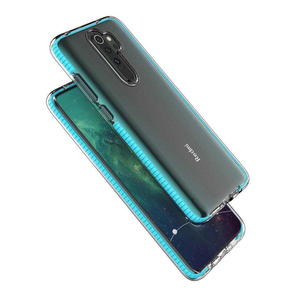 Capa protetora de gel de TPU transparente com moldura colorida para Xiaomi Redmi Note 8 Pro amarelo