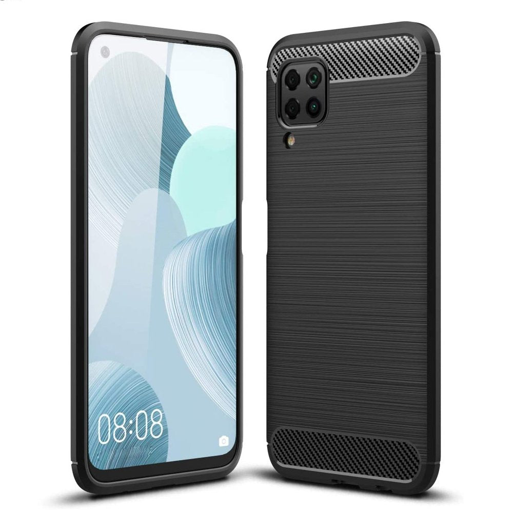 Capa carbono Capa flexível de TPU para Huawei P40 Lite - Nova 7i - Nova 6 SE preta