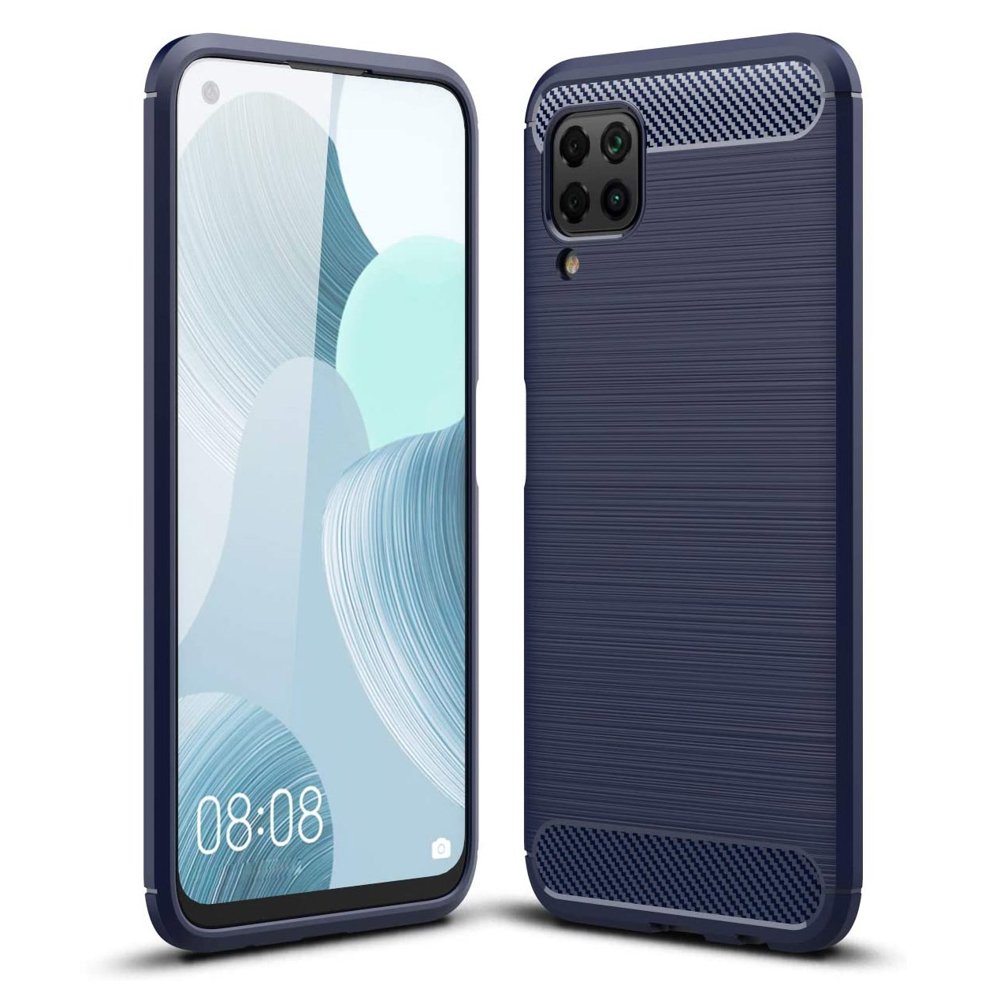 Capa carbono Capa flexível de TPU para Huawei P40 Lite - Nova 7i - Nova 6 SE azul