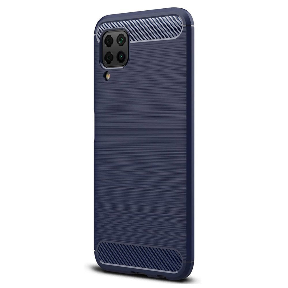 Capa carbono Capa flexível de TPU para Huawei P40 Lite - Nova 7i - Nova 6 SE azul