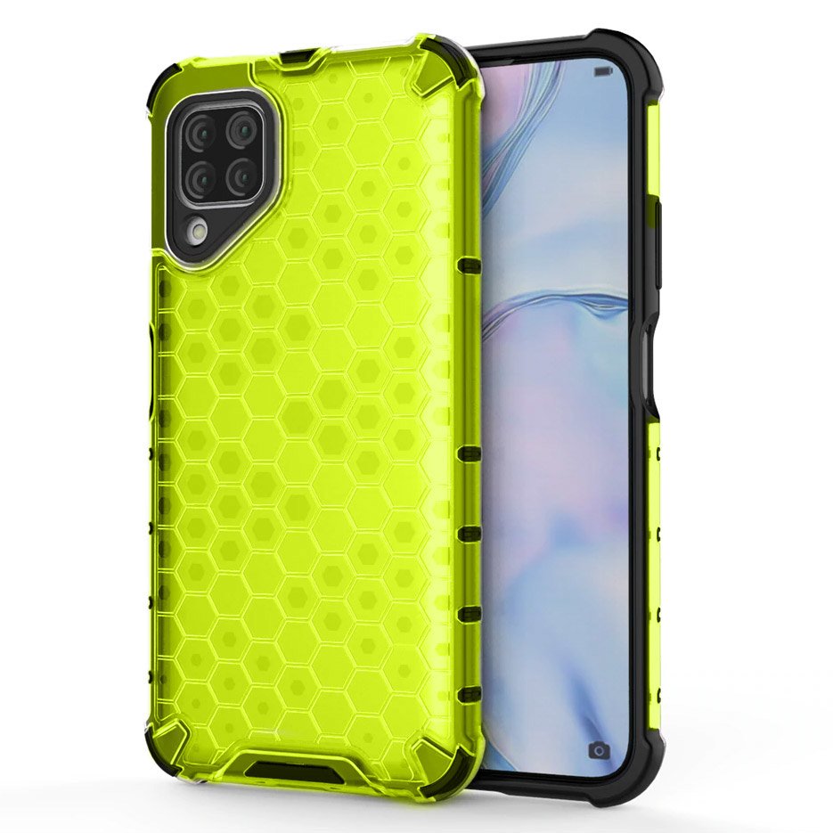 Capa de armadura de favo de mel com pára-choque de TPU para Huawei P40 Lite - Nova 7i - Nova 6 SE verde