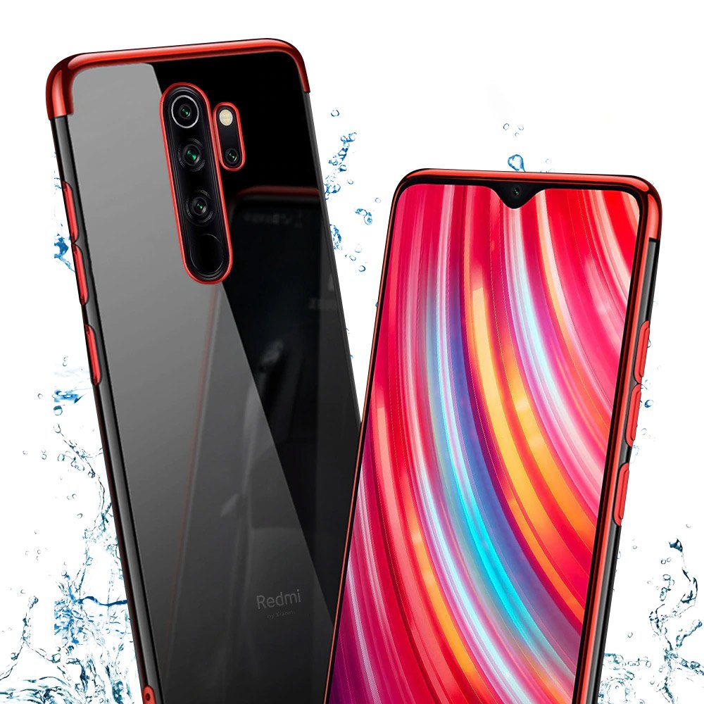 Estojo transparente de gel TPU para moldura de galvanoplastia para Xiaomi Mi 9T - Xiaomi Mi 9T Pro preto