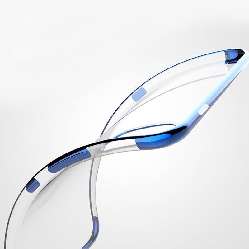 Estojo transparente de gel TPU para moldura de galvanoplastia para Xiaomi Mi 9 Lite - Xiaomi Mi CC9 preto