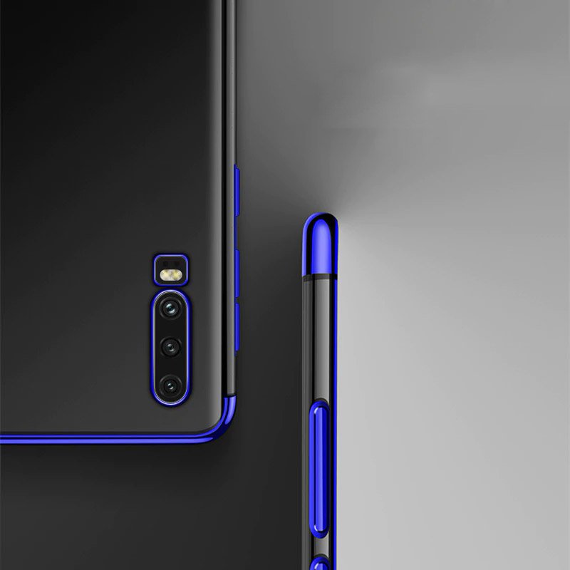 Capa de gel TPU transparente com estrutura de galvanoplastia para Huawei P Smart Pro - Huawei Y9s vermelho