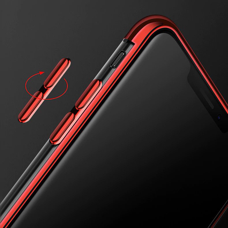 Capa transparente de gel TPU com estrutura de galvanoplastia para iPhone XS - iPhone X preto