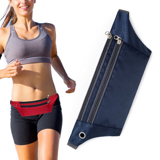 Ultimate Running Belt com saída para fone de ouvido azul
