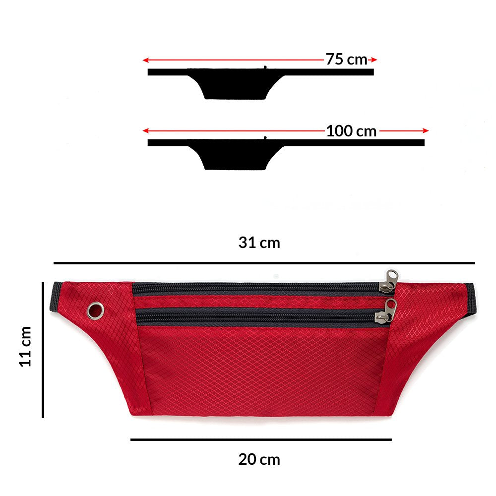 Ultimate Running Belt com saída para fone de ouvido laranja