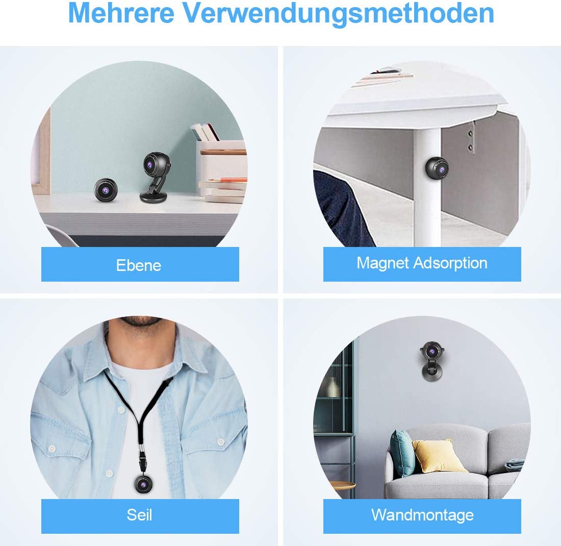 Mini Câmara Espiã WiFi Full HD 1080P