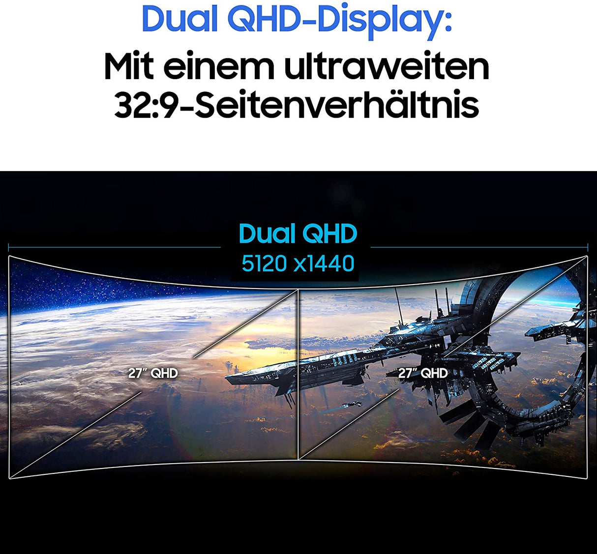 Samsung Monitor Gaming Curvo 49" UFHD 3840 x 1080 QLED 32:9 144 Hz 1 ms HDR