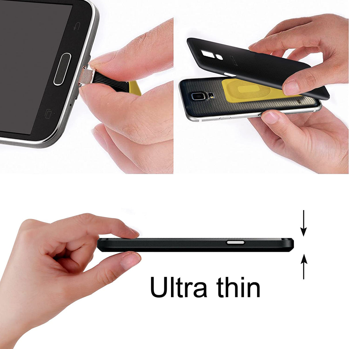 Receptor Wireless Charging Receiver Qi para Carregador Sem Fios – Micro USB A Premium