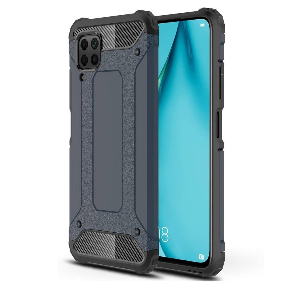 Capa Hybrid Armor Capa resistente e resistente para Huawei P40 Lite - Nova 7i - Nova 6 SE azul