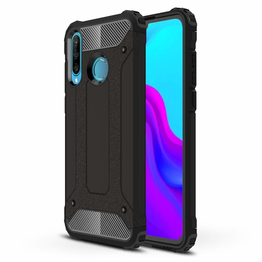Capa Hybrid Armor Capa resistente e resistente para Huawei P40 Lite E preta