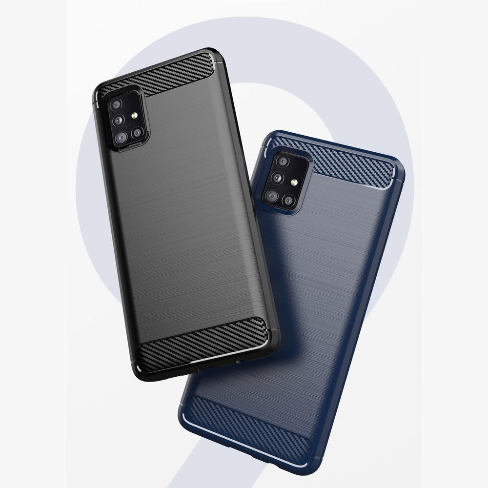 Capa carbono Capa flexível de TPU para Samsung Galaxy A51 5G preta