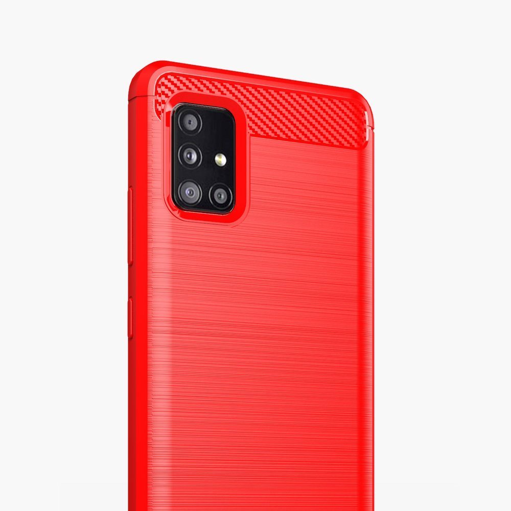 Capa carbono Capa flexível de TPU para Samsung Galaxy A51 5G preta