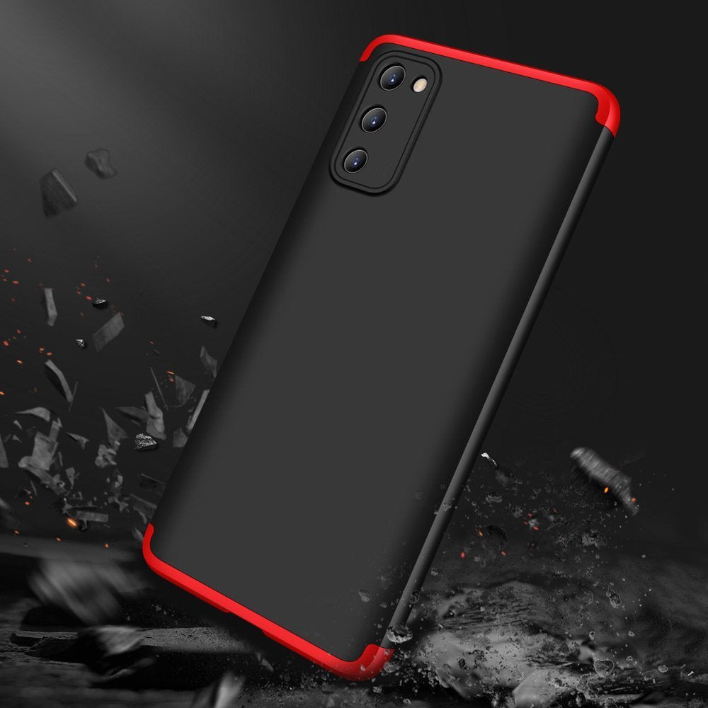 GKK 360 Capa de proteção frontal e traseira capa completa para Samsung Galaxy A41 preto-vermelho
