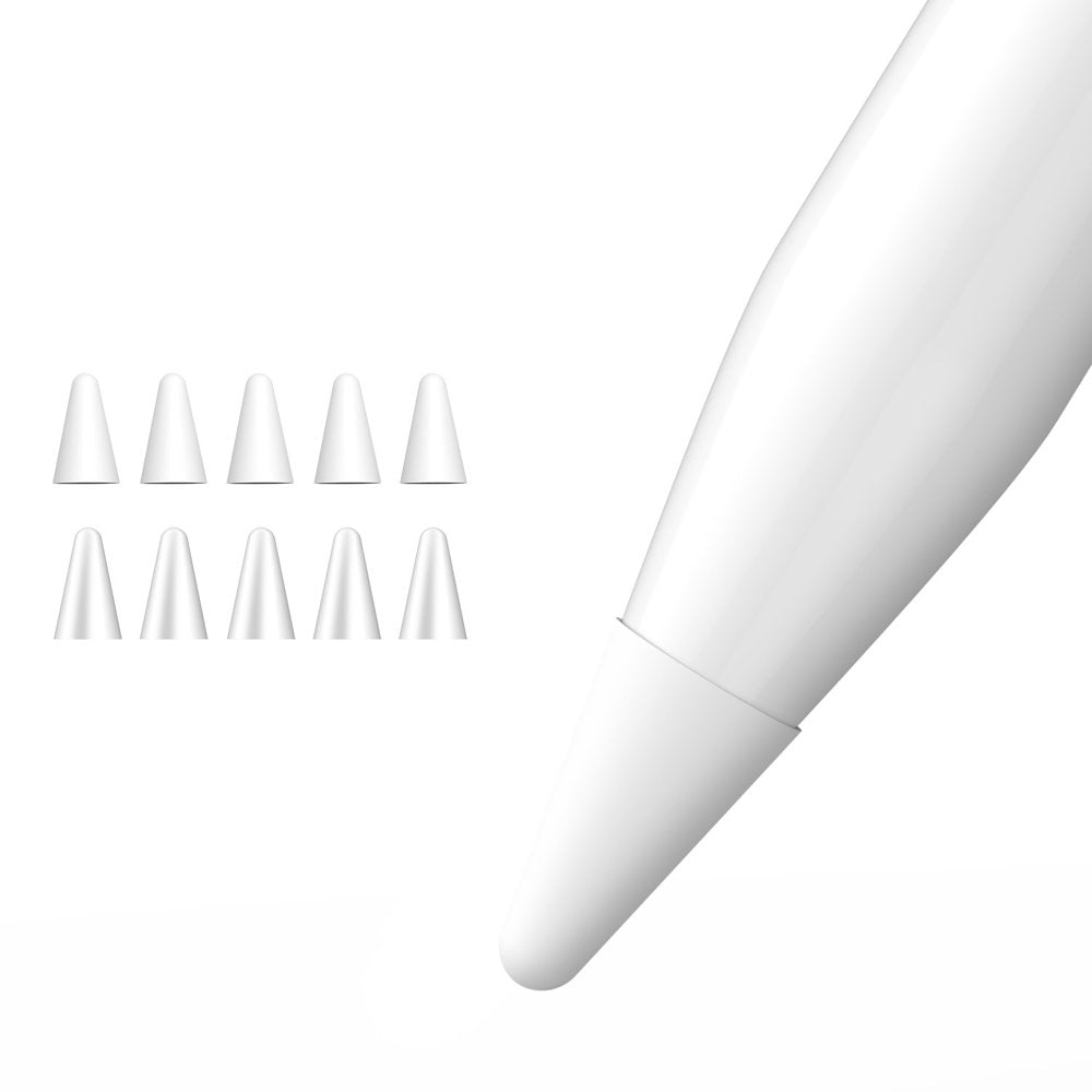 Capa de estojo de escrita Dux Ducis 10x Nibs para lápis Apple 2 - 1 transparente + branco