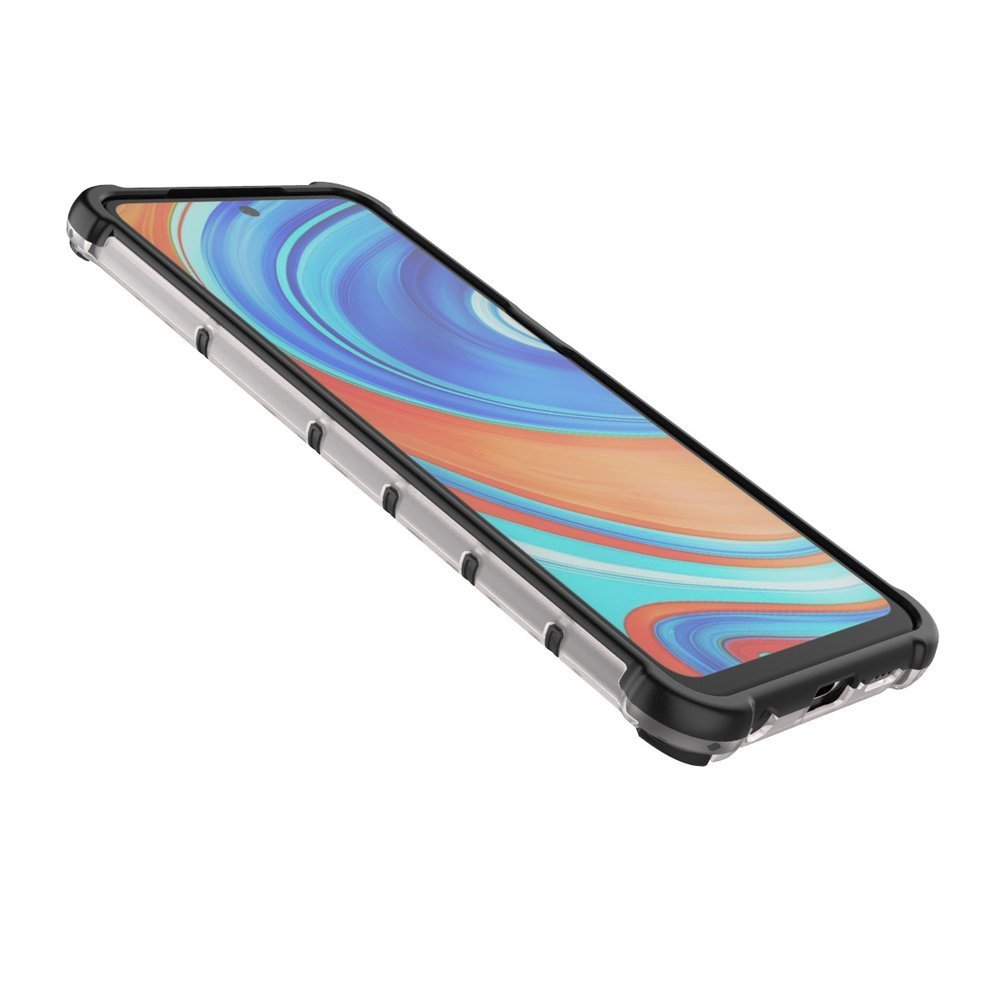 Capa de armadura em caixa de favo de mel com amortecedor de TPU para Xiaomi Redmi Note 9 Pro - Redmi Note 9S verde
