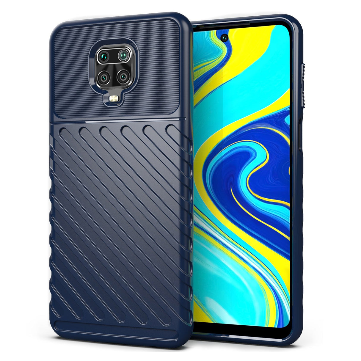Capa Thunder Capa flexível resistente resistente em TPU para Xiaomi Redmi Note 9 Pro - Redmi Note 9S azul