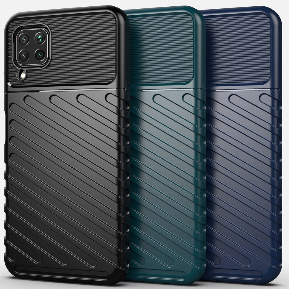 Capa Thunder Capa flexível resistente resistente e resistente de TPU para Huawei P40 Lite preta